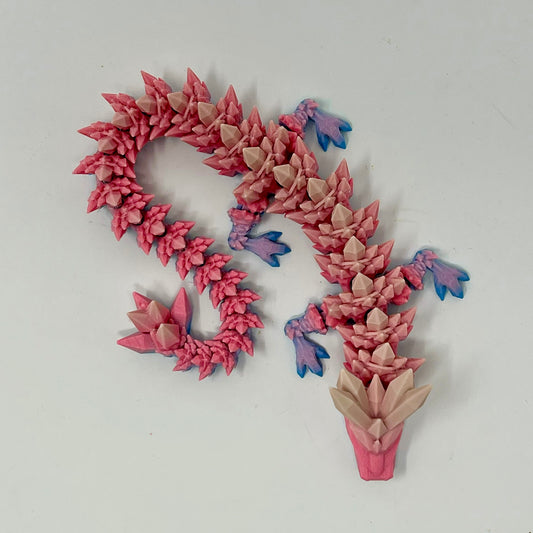 3D Printed Crystal Dragon (more colors)