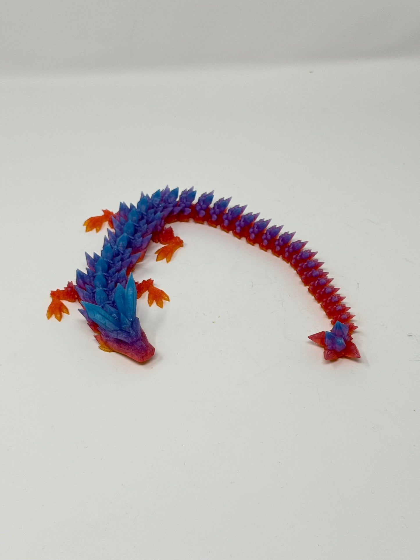 3D Printed Crystal Dragon (more colors)